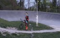 Léa après un entraînement de bicross, centre sportif du Bout-du-Monde, Bicross Club Genève